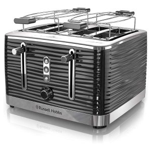 Retro Style 4 Slice Toaster in Black  |  Toasters Kitchen Appliances Black