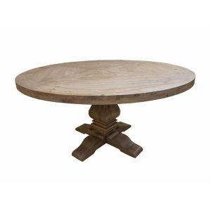 Rhea Classic Round Dining Table – Rustic Smoke – Rustic Smoke  |  Kitchen and Dining Tables Kitchen & Dining Tables Kitchen & Dining Tables