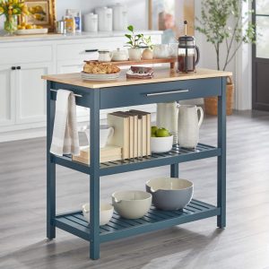 Roberta Kitchen Island  |  Kitchen Carts Kitchen Carts Black, Blue, Grey, White