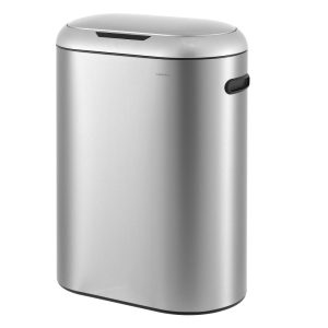 Robo Kitchen 13.2-Gallon Slim Oval Motion Sensor Touchless Trash Can with Touch Mode  |  Kitchen Trash Cans Kitchen Storage Black, Brown, Silver, White