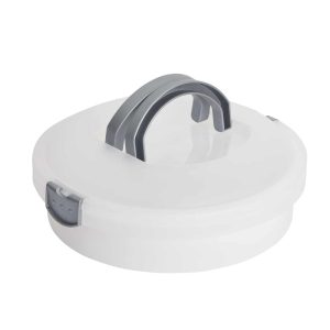 Round Cake Carrier with Handle for Desserts, Cupcakes, Deviled Eggs (White)  |  Bakeware Bakeware Bakeware