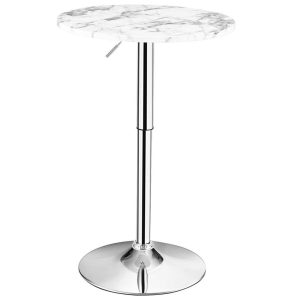 Round Pub Table Height Adjustable Bistro Bar Table 360-degree – See Details  |  Bar Tables Bar Tables Bar Tables