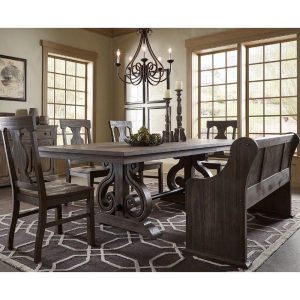 Rowyn Wood Extendable Dining Table or Dining Set by  Artisan  |  Kitchen and Dining Sets Kitchen & Dining Sets Brown, Grey