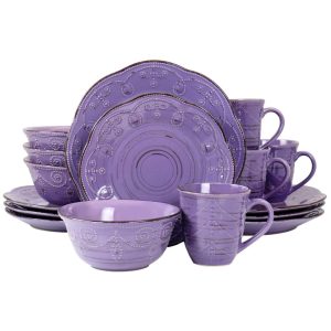 Rustic Birch 16 Piece Stoneware Dinnerware Set  |  Dinnerware Sets Dinnerware Dinnerware Sets