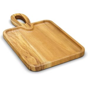 s Acacia Wood Serving Tray with Handle Chopping – 14″ x 8″  |  Cutting Boards Cutting Boards Brown