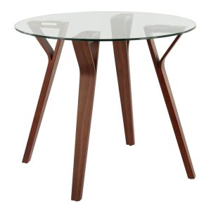 Sala Mid-Century Modern Round Dinette Table  |  Kitchen and Dining Tables Kitchen & Dining Tables Brown