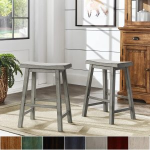 Salvador II Counter Backless Stools (Set of 2) by  Classic  |  Counter and Bar Stools Counter & Bar Stools Black, Blue, Brown, Green, Grey, Off-White, Red, Tan, White