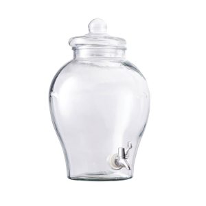 Sanford Glass Beverage Dispenser – 8.5″W x 8.5″D x 13.5″H  |  Serveware Dinnerware Clear