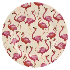 Sara Miller London Flamingo Dinner Plates Set of 4 – 11″ D  |  Plates Dinnerware Pink