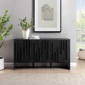 Scandi Detailed-Door Buffet  |  Buffets and Sideboards Buffets & Sideboards Black, Ivory