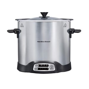 Sear & Cook 10 Quart Stockpot Slow Cooker  |  Slow Cookers Kitchen Appliances Silver