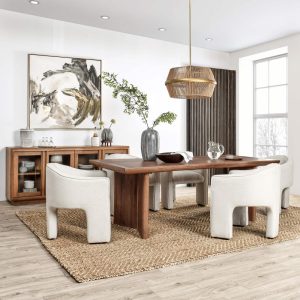 Selena 84″ Mango Wood Dining Table in Umber by  – 84Wx40Dx30H  |  Kitchen and Dining Tables Kitchen & Dining Tables Brown