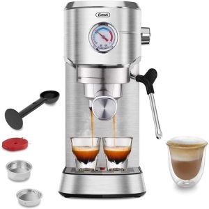 Semi-Automatic Espresso Machine 20 Bar, Professional Espresso Maker with Milk Frother Steam Wand  |  Espresso Machines Coffee & Tea Espresso Machines