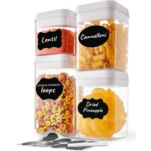 Set of 4 Air tight Food Storage Containers Kitchen Pantry Organization  |  Kitchen Canisters Kitchen Canisters Kitchen Canisters