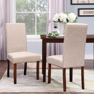 Seville Linen Dining Chairs (Set of 2)  |  Kitchen and Dining Chairs Kitchen & Dining Chairs Brown, Grey, White