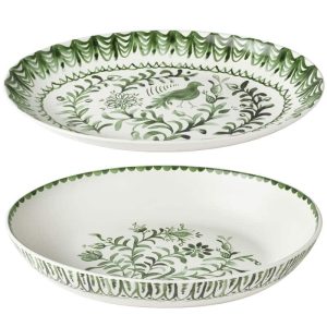 Sicily Green Serve Bowl/Platter Set  |  Serveware Dinnerware Green