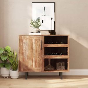 Sideboard and Bar Cabinet with Open and Closed Storage  |  Home Bars Home Bars Black, Brown, Grey