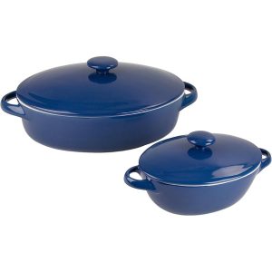 Sienna Covered Casserole 10″ and 7″ Bakeware Set  |  Bakeware Bakeware Bakeware