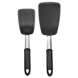 Silicone Kitchen Spatula Turner – Heat Resistant up to 440F  |  Kitchen Tools Kitchen Tools Black