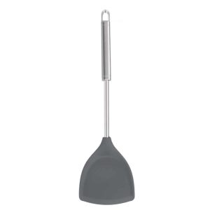 Silicone Turner Spatula Heat Resistant Non-scratch – 14.6″ x 3.9″(L*W)  |  Kitchen Tools Kitchen Tools Black, Grey