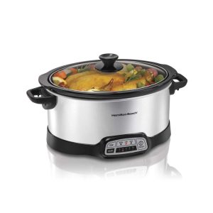 Silver 7-quart Programmable Slow Cooker  |  Slow Cookers Kitchen Appliances Silver