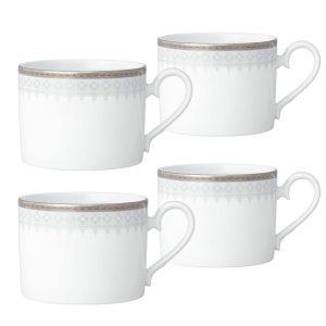 Silver Colonnade Set Of 4 Tea Cups, 8 Oz.  |  Cups Cups Cups