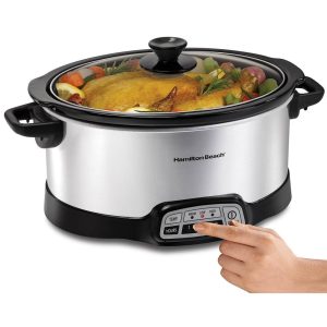 Silver Programmable 6 Quart Slow Cooker  |  Slow Cookers Kitchen Appliances Silver