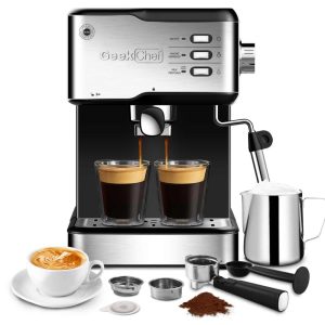 Silver-Super Durable Espresso Machine 20 Bar Pump Coffee Machine  |  Espresso Machines Coffee & Tea Espresso Machines