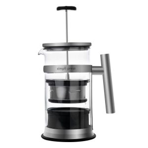 Simpli Press 34-Ounce French Press Coffee Maker  |  French Press Coffee & Tea Black, Red