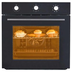 Single Wall Oven 24″ Built-In Electric Ovens With Mechanical Knobs Control  |  Toaster Ovens Kitchen Appliances Black