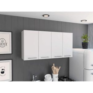 Sitka Wall Cabinet, Two Spacious Divisions  |  Pantry Cabinets Kitchen Furniture Black, White