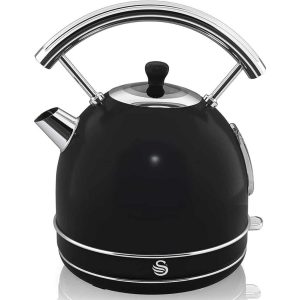 SK34020BN Retro Dome Tea Kettle, 1.7 Liters, Black  |  Tea Kettle Coffee & Tea Black