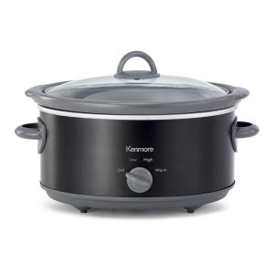 Slow Cooker, 5 qt (4.7L), Easy to Use, Dial Control, Black  |  Slow Cookers Kitchen Appliances Black