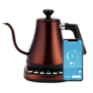 Smart Gooseneck Kettle Electric with Temperature Control,Stainless Steel  |  Tea Kettle Coffee & Tea Bronze, Grey, Red