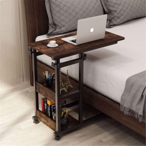 Snack Side Table, Mobile End Table Height Adjustable Bedside Table  |  Serveware Dinnerware Serveware