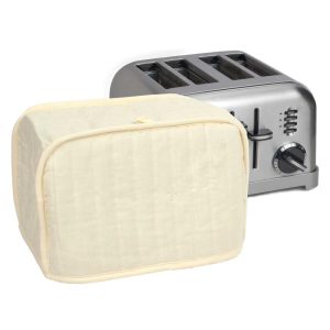 Solid Four-Slice Toaster Cover, Appliance Not Included  |  Toasters Kitchen Appliances Black, Green, Grey, Off-White, Red