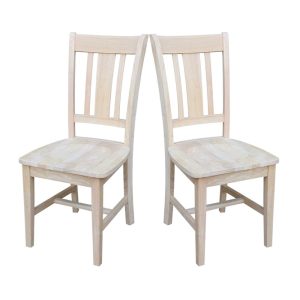 Solid Wood San Remo Splatback Chairs, Set of 2  |  Kitchen and Dining Chairs Kitchen & Dining Chairs Black, Brown, Grey, White