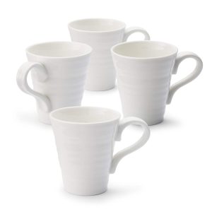 Sophie Conran White Mugs Set of 4  |  Mugs Dinnerware Mugs