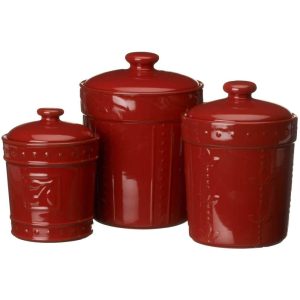 Sorrento Stoneware Canisters (Set of 3)  |  Kitchen Canisters Kitchen Canisters Kitchen Canisters