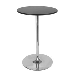 Spectrum 28″ Round Pub Table, Black and Chrome – 28.74 x 28.74 x 40.16 inches  |  Bar Tables Bar Tables Bar Tables