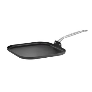 Square 11-inch Hard-anodized Aluminum Nonstick Griddle  |  Grill Pans and Griddles Black