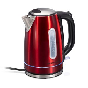 Stainless Steel Electric Kettle with LED Light Ring  |  Tea Kettle Coffee & Tea Red