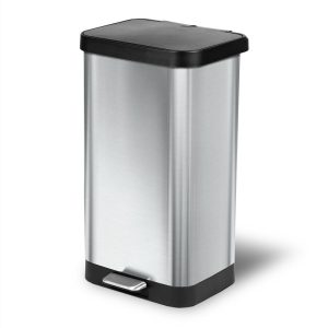 Stainless Steel Step-on Trash Can  |  Kitchen Trash Cans Kitchen Storage Kitchen Trash Cans