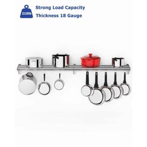 Stainless Steel Wall Shelf  |  Pot Racks Kitchen Storage Pot Racks