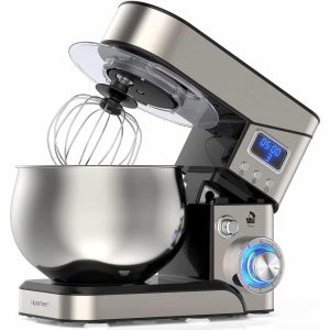 Stand Mixer, 1200W Stainless Steel Mixer 5.3-QT LCD Display Food Mixer, 6+P Speed itchen Electric Mixer Tilt-Head Mixer  |  Mixers Kitchen Appliances Mixers