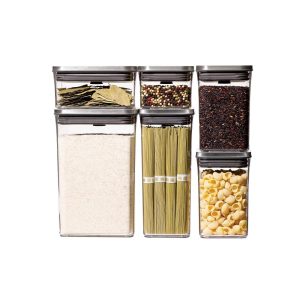 Steel 6-Piece POP Container Set  |  Kitchen Canisters Kitchen Canisters Clear