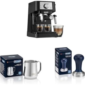 Stilosa Manual Espresso Machine,Cappuccino Maker and Coffee Tamper  |  Espresso Machines Coffee & Tea Black