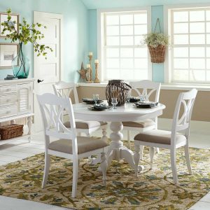 Summer House Oyster White Round Pedestal Table  |  Kitchen and Dining Tables Kitchen & Dining Tables Kitchen & Dining Tables