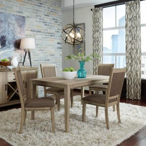 Sun Valley Sandstone Opt 5 Piece Leg Table Set  |  Kitchen and Dining Sets Kitchen & Dining Sets Brown, Grey