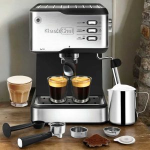 SUS304 Espresso Machine with Professional Milk Frothing Wand, 950W, 1.5L Water Tank  |  Espresso Machines Coffee & Tea Espresso Machines